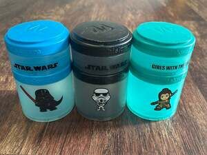 Star Wars Whiskware Stackable Snack Containers 6 Piece Set Lids